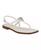 颜色: White, GUESS | Women's Rainey Logo Sqaure Toe T-Strap Flat Sandals