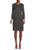 商品Karl Lagerfeld Paris | Fringe Button Sweater Dress颜色CHARCOAL