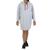 商品Tommy Hilfiger | Tommy Hilfiger Womens Plus Ribbed Hooded Sweatshirt Dress颜色Stone Gray Heather