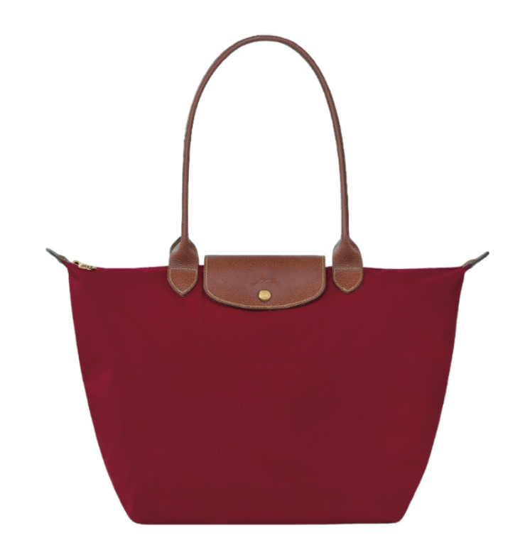 Longchamp | 珑骧女士新色大号长柄经典饺子包手提包1899 089（香港仓发货）, 颜色红色