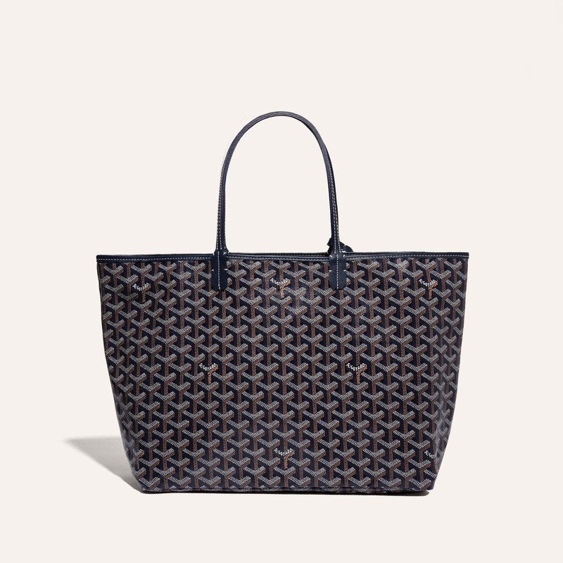 颜色: 海军蓝, Goyard | 高雅德 Saint Louis PM男女黑色帆布/小牛皮手提包 STLOUIPMLTY01CL03P（十色可选）