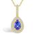 颜色: Gold, Macy's | Tanzanite (7/8 Ct. t.w.) and Diamond (3/8 Ct. t.w.) Halo Pendant Necklace