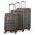 颜色: Olive Green, V19.69 Italia | Vintage-Like 3 Piece Expandable Retro Luggage Set