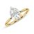 颜色: yellow, MaxColor | 14k Gold 1.7 Carat Pear Cubic Zirconia Solitaire Engagement Ring