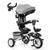 颜色: gray, Hivvago | 6-in-1 Detachable Kids Baby Stroller Tricycle with Canopy and Safety Harness-Blue