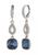 商品Givenchy | Silver Tone Blue Cushion Double Drop Earrings颜色RHODIUM