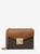 商品第1个颜色BROWN, Michael Kors | 女式 玫瑰中号徽标 人造皮革单肩包