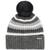 商品Michael Kors | Women's Striped Ribbed-Cuff Beanie颜色BLACK