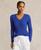 颜色: Rugby Royal, Ralph Lauren | Women's Cable-Knit Cotton V-Neck Sweater