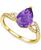 颜色: Amethyst, Macy's | Amethyst (1-3/4 ct. t.w.) & Lab-Grown White Sapphire (1/6 ct. t.w.) Twist Ring in 14k Gold-Plated Sterling Silver (Also in Additional Gemstones)