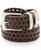 颜色: BROWN, Perry Ellis | Men's Leather Braided Belt男士真皮腰带（1条装）