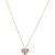 商品Kate Spade | Rock Solid Stone Heart Mini Pendant-Boxed Necklace颜色Light Pink/Gold