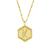 color K, Essentials | Gold Plate Diamond Cut Initial Pendant Necklace, 16" + 2" extender