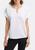 商品Calvin Klein | Women's Dolman Sleeve Keyhole Top颜色Soft White