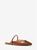 商品Michael Kors | Jessa Flex Crocodile Embossed Leather Mule颜色CHESTNUT