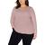 INC International | INC Womens Plus Ribbed Long Sleeves Pullover Top, 颜色Pale Mauve