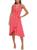 Kensie | Womens Asymmetric Mid-Calf Wrap Dress, 颜色watermelon