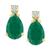 商品第1个颜色Emerald, Macy's | Tanzanite (3/4 ct. t.w.) & Diamond Accent Stud Earrings in 14k Gold (Also in Emerald, Ruby, & Sapphire)