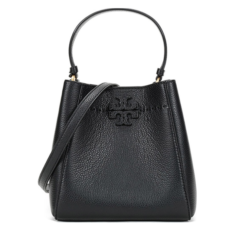 商品第1个颜色黑色74956-001, Tory Burch | 【预售3月发货】汤丽柏琦 TB McGraw Bucket 水桶包 单肩手提包 小号女款多色（香港仓发货）