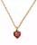 颜色: Red Multi, Kate Spade | Gold-Tone Stone Heart Pendant Necklace, 16" + 3" extender