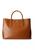 商品Ralph Lauren | Leather Large Marcy Satchel颜色LAUREN TAN
