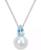 颜色: December/Blue Topaz, Macy's | Cultured Freshwater Pearl (8-1/2mm) Birthstone 18" Pendant Necklace  in 14k Gold-plated Sterling Silver,18k Rose Gold-plated Sterling Silver or Sterling Silver