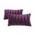 商品第2个颜色Purple, Cheer Collection | Faux Fur Decorative Pillow Set of 2, 12" x 20"