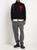 商品AMI | Logo Felted Wool Sweater颜色Black/Red
