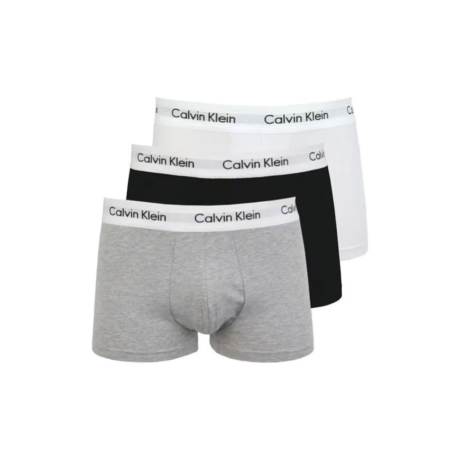 颜色: 黑白灰, Calvin Klein | CALVIN KLEIN UNDERWEAR CK男士内裤3条装 高腰短裤 U2662G