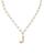 颜色: J, Ettika Jewelry | Paperclip Link Chain Initial Pendant Necklace in 18K Gold Plated, 18"
