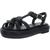 颜色: Black, Coach | Coach Womens Penney Leather Strappy Flatform Sandals