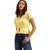 商品Tommy Jeans | Tie-Dyed Cinch-Front Cotton T-Shirt颜色Yellow Lotus