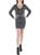 Planet Gold | Womens Belted Mini Sweaterdress, 颜色black beauty/silver lurex