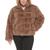 商品Calvin Klein | Women's Plus Size Faux-Fur Coat颜色Dark Camel