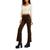 color Red/Black, Self Esteem | Juniors' Plaid Jacquard Flared-Leg Pants
