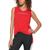 商品Tommy Hilfiger | Tommy Hilfiger Sport Womens Shimmering Star Logo Knot Front Tank Top颜色Scarlet