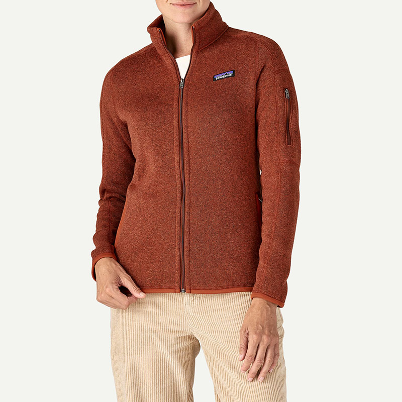 颜色: Burnished Red, Patagonia | 巴塔哥尼亚 纯色拉链立领夹克 女款