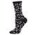 Memoi | Leopard Animal Print Cashmere Women's Crew Socks, 颜色Black