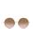 color SHINY LIGHT, Tory Burch | Kira 56MM Round Sunglasses