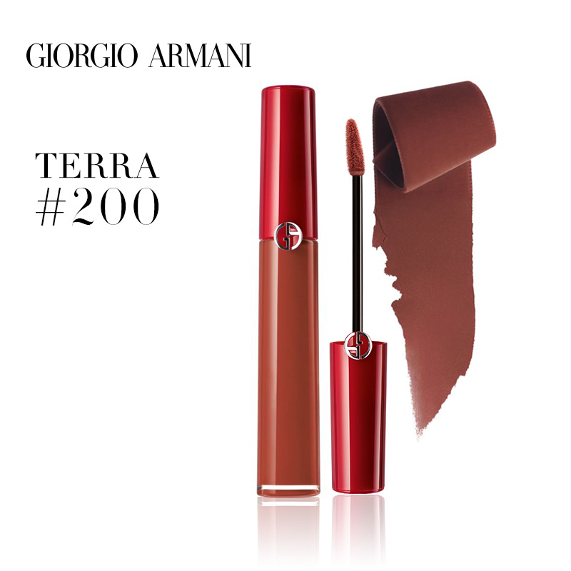 商品Giorgio Armani | 阿玛尼红管唇釉丝绒哑光口红裸色系滋润烂番茄405颜色#200