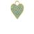 商品第1个颜色Gold|Turquoise, Melinda Maria | ICONS Double Sided Heart Pave Earring Charms