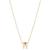 ADORNIA | 14k Gold-Plated Mini Initial Pendant Necklace, 16" + 2" extender, 颜色H