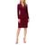 Adrianna Papell | Women's Jersey Tuxedo Sheath Dress, 颜色Red Wine