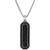 商品Esquire Men's Jewelry | Black Spinel Beveled Dog Tag 24" Pendant Necklace (2-4/5 ct. t.w.) in Sterling Silver (Also in White Topaz), Created for Macy's颜色Black