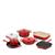 颜色: Red, Le Creuset | 10 Pc Enameled Cast Iron Cookware Set