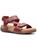商品Clarks | Roseville Mae Womens Leather Open Toe Sport Sandals颜色red leather
