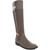 商品Karen Scott | Karen Scott Womens Deliee 2 Faux Leather Wide-Calf Riding Boots颜色Stone