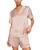 颜色: Geosphere Silver Pink, Eberjey | Inez Printed Washable Silk Short Pajama Set