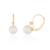 商品Splendid Pearls | 14k White Gold  7-7.5mm Pearl Earrings颜色GOLD