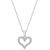 Macy's | Diamond Heart Pendant Necklace (1/4 ct. t.w.) in 14k Gold, 18" + 2" extender, 颜色14K White Gold